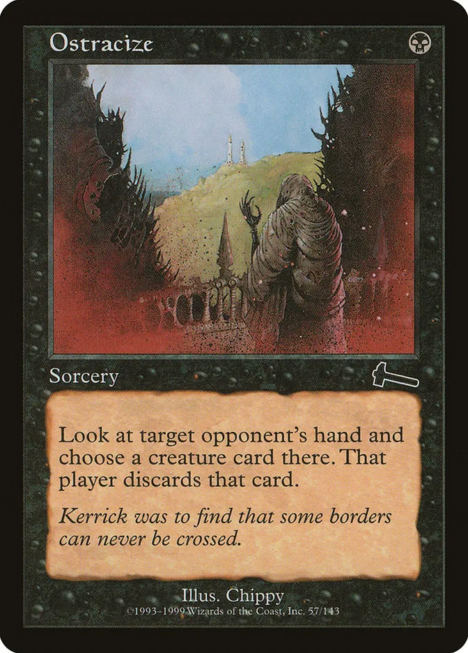 1999 Urza's Legacy Ostracize common #57 unlisted card image