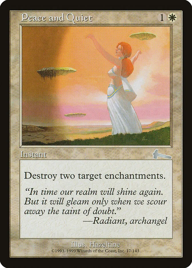 1999 Urza's Legacy Peace and Quiet uncommon #17 unlisted card image