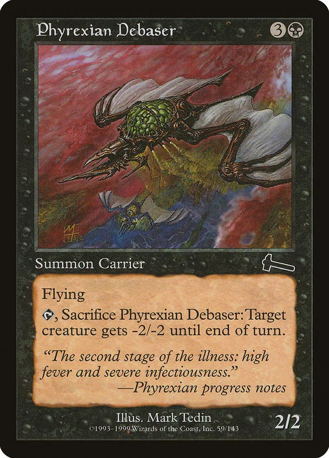 1999 Urza's Legacy Phyrexian Debaser common #59 unlisted card image