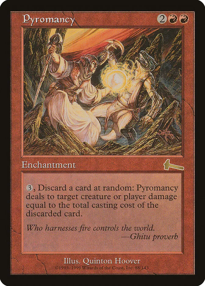 1999 Urza's Legacy Pyromancy rare #88 unlisted card image
