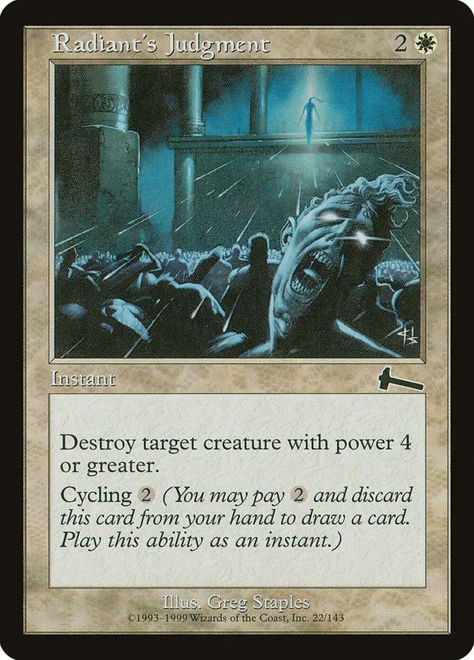 1999 Urza's Legacy Radiant's Judgment common #22 unlisted card image