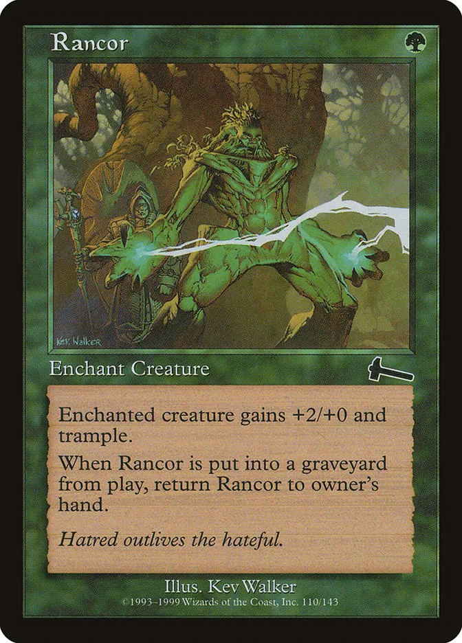 1999 Urza's Legacy Rancor common #110 unlisted card image