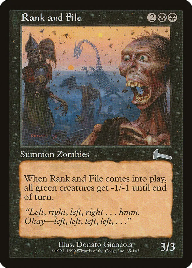 1999 Urza's Legacy Rank and File uncommon #65 unlisted card image