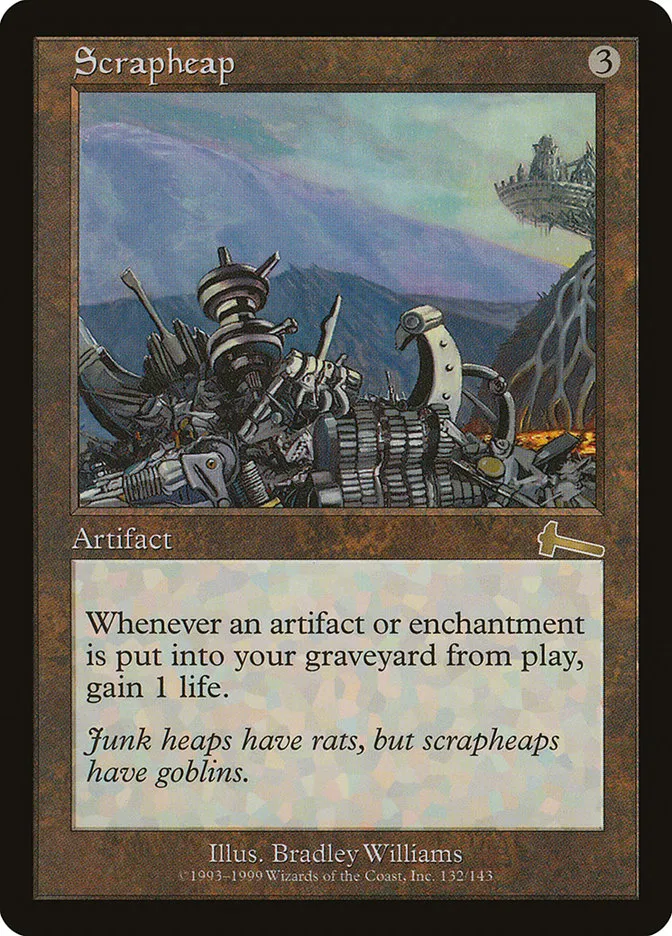 1999 Urza's Legacy Scrapheap rare #132 unlisted card image