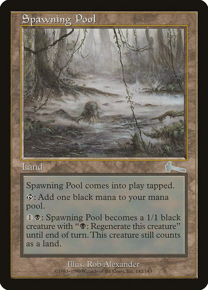 1999 Urza's Legacy Spawning Pool uncommon #142 unlisted card image