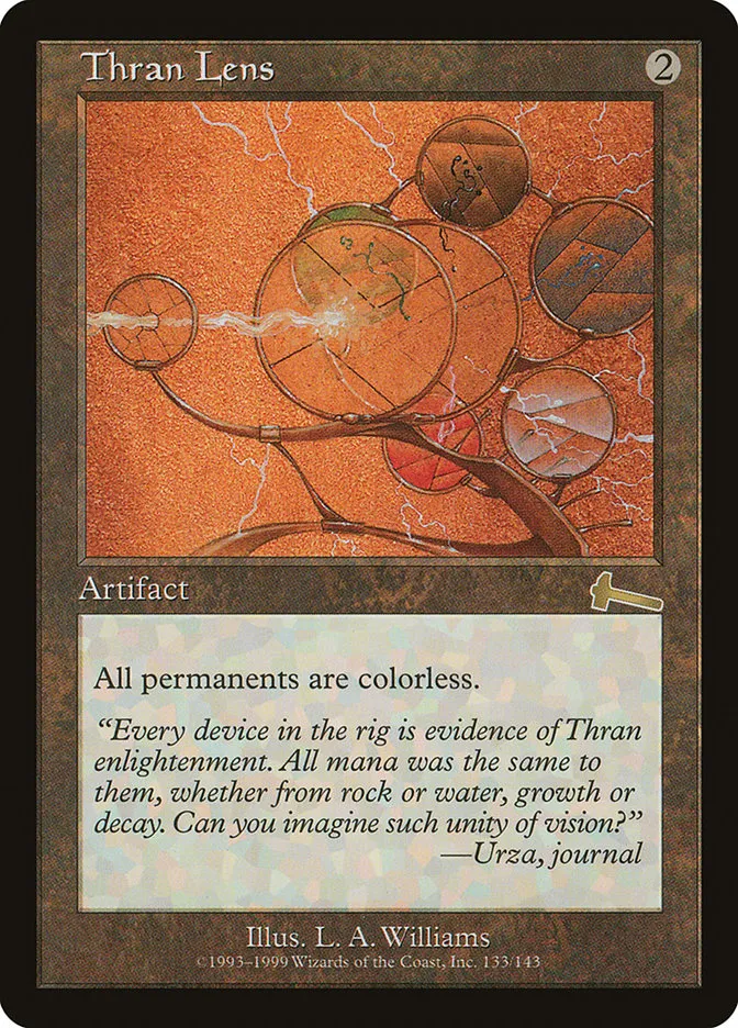 1999 Urza's Legacy Thran Lens rare #133 unlisted card image