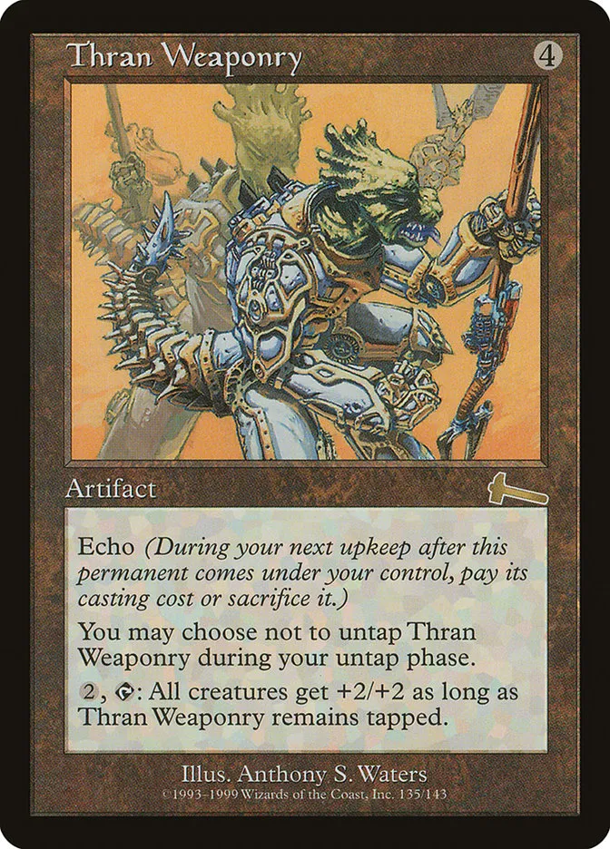 1999 Urza's Legacy Thran Weaponry rare #135 unlisted card image