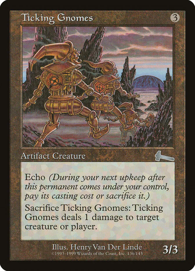 1999 Urza's Legacy Ticking Gnomes uncommon #136 unlisted card image