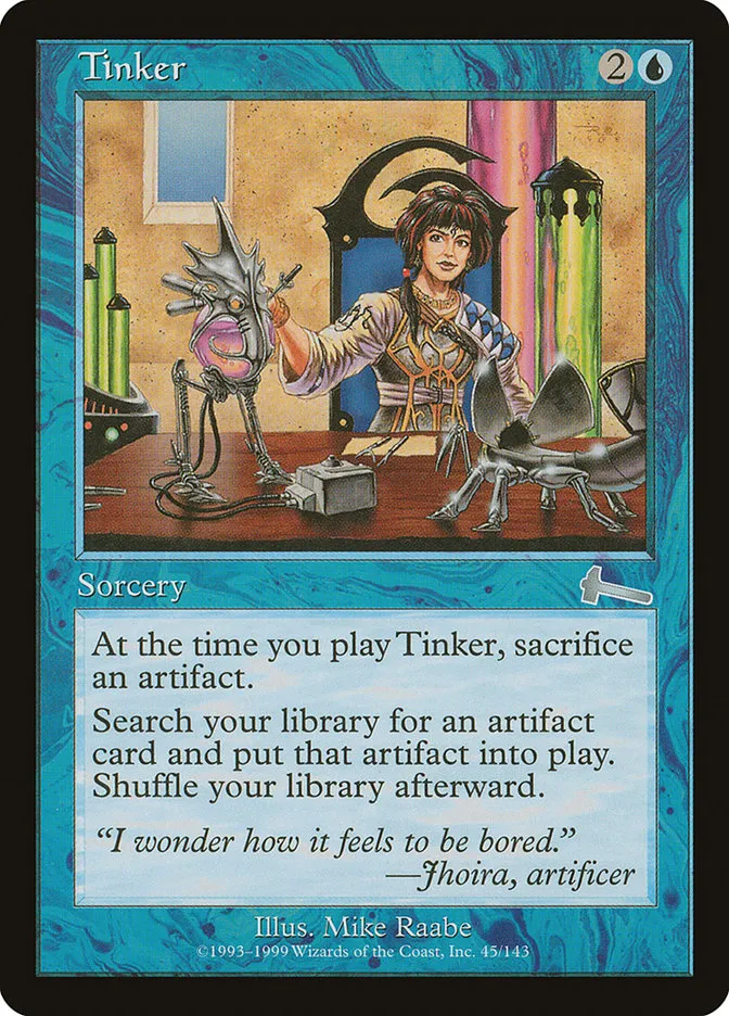 1999 Urza's Legacy Tinker uncommon #45 unlisted card image