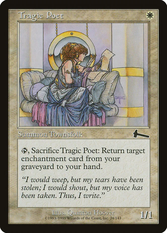 1999 Urza's Legacy Tragic Poet common #24 unlisted card image