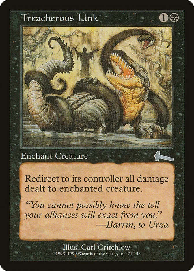 1999 Urza's Legacy Treacherous Link uncommon #71 unlisted card image