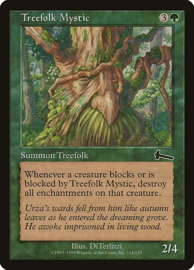 1999 Urza's Legacy Treefolk Mystic common #114 unlisted card image