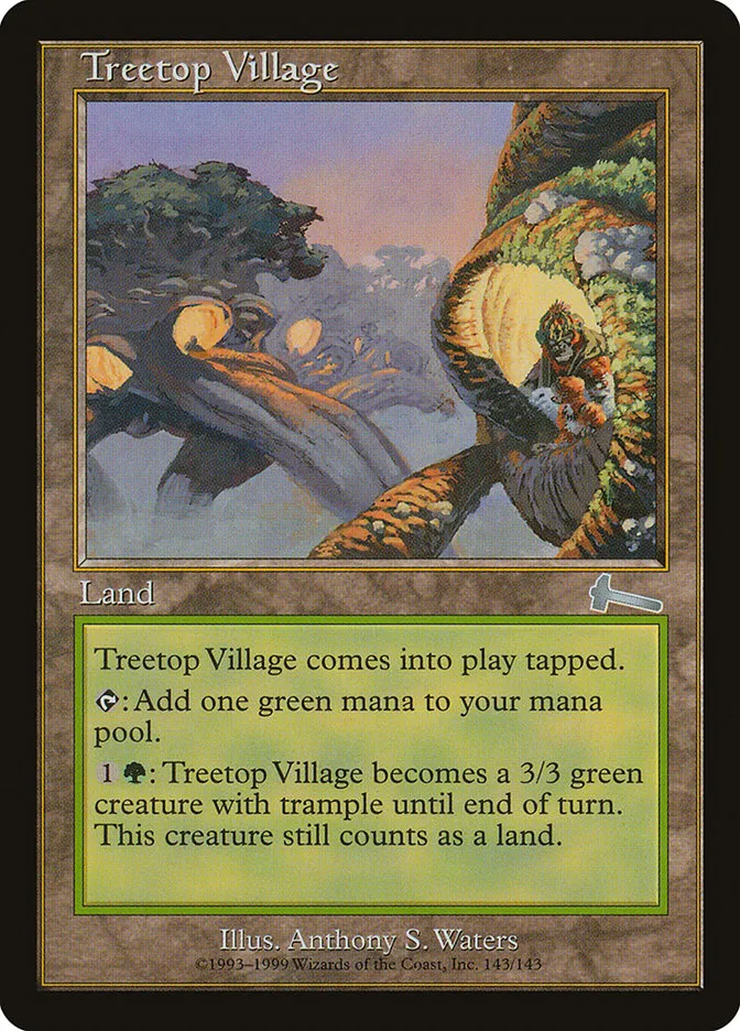 1999 Urza's Legacy Treetop Village uncommon #143 unlisted card image