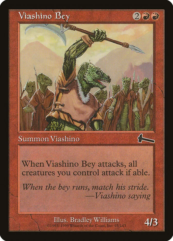 1999 Urza's Legacy Viashino Bey common #93 unlisted card image