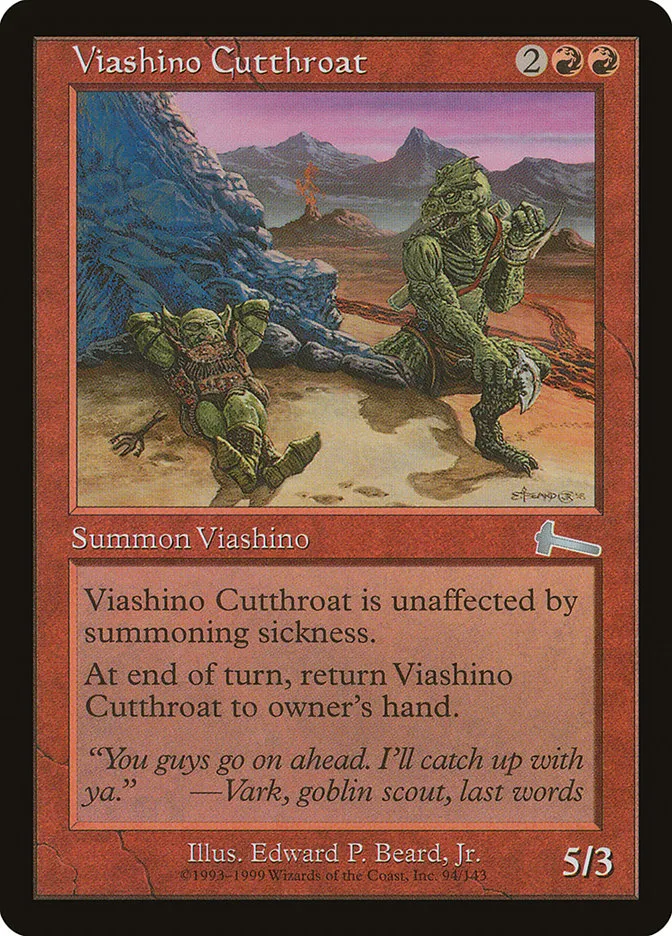 1999 Urza's Legacy Viashino Cutthroat uncommon #94 unlisted card image