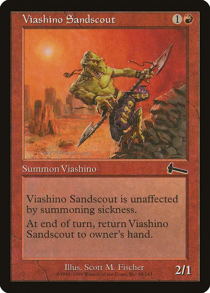 1999 Urza's Legacy Viashino Sandscout common #96 unlisted card image