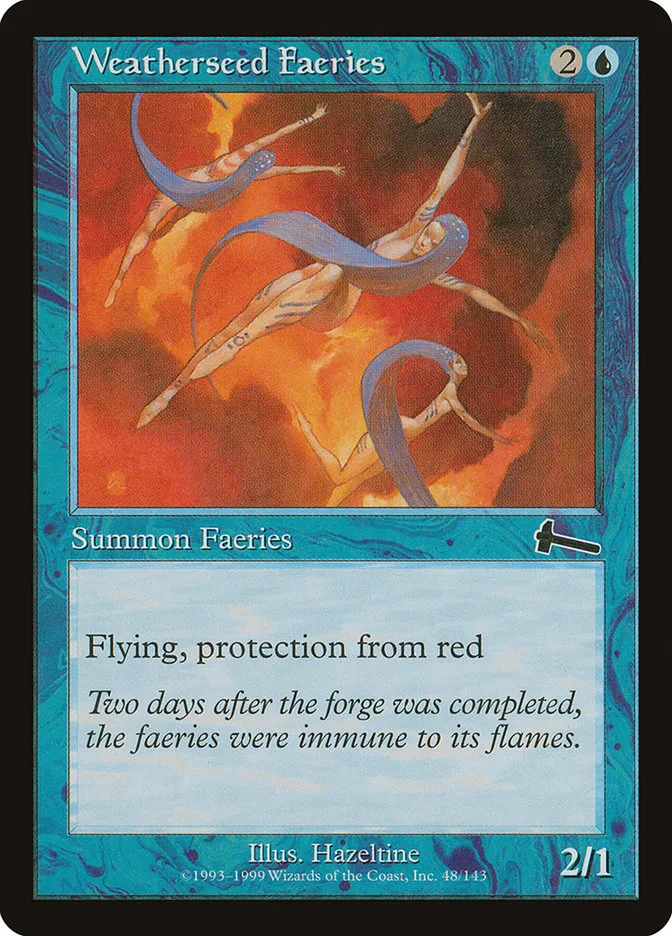 1999 Urza's Legacy Weatherseed Faeries common #48 unlisted card image