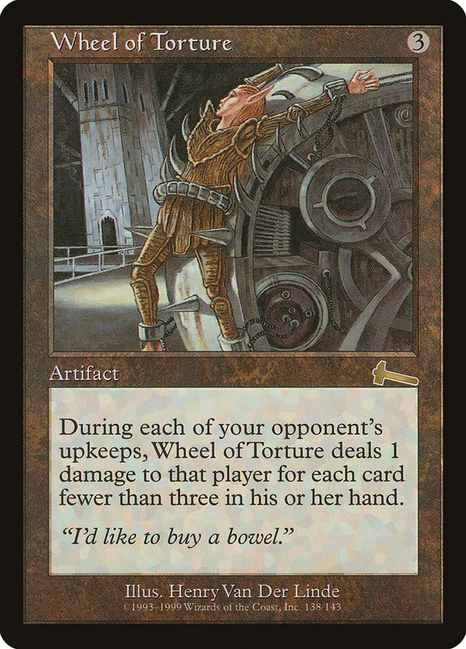 1999 Urza's Legacy Wheel of Torture rare #138 unlisted card image