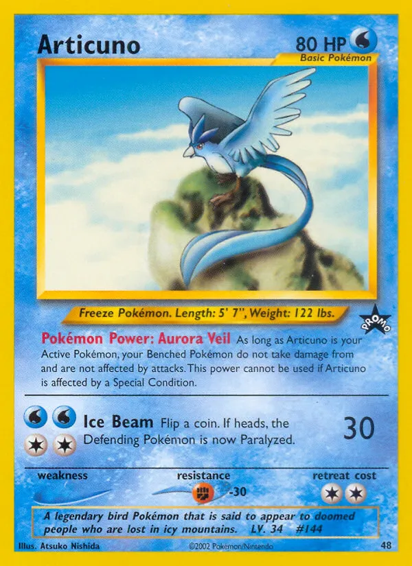 1999 Wizards Black Star Promos Articuno Promo #22/53 Promo card image