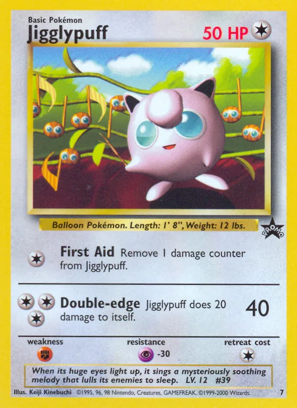 1999 Wizards Black Star Promos Jigglypuff Promo #07/53 Promo card image
