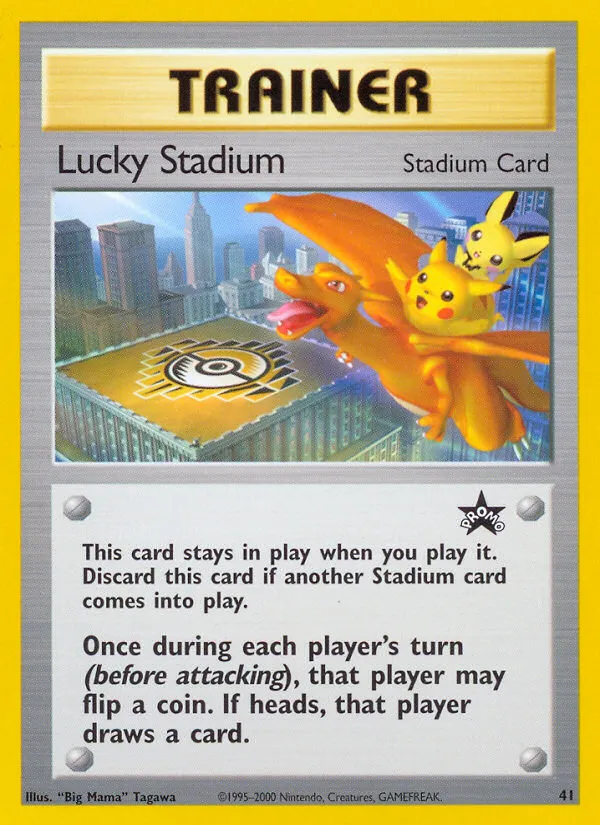1999 Wizards Black Star Promos Lucky Stadium Promo #41/53 Promo card image