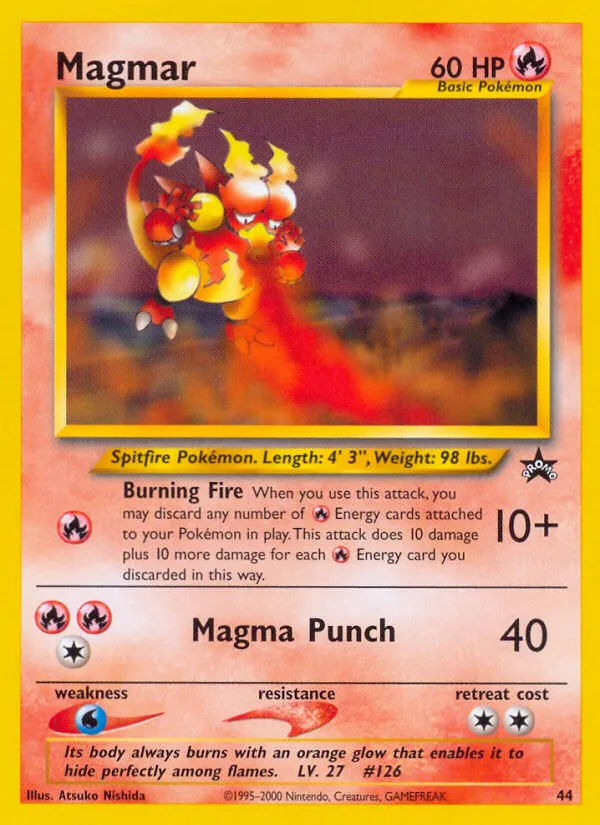 1999 Wizards Black Star Promos Magmar Promo #44/53 Promo card image