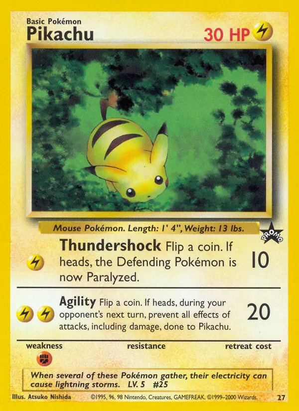 1999 Wizards Black Star Promos Pikachu Promo #01/53 Promo card image