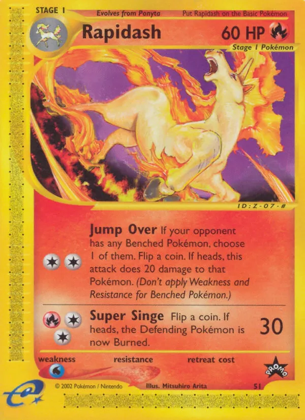 1999 Wizards Black Star Promos Rapidash #51/53 card image