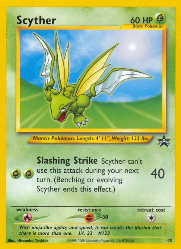 1999 Wizards Black Star Promos Scyther Promo #45/53 Promo card image
