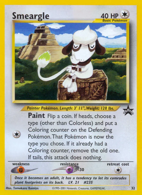 1999 Wizards Black Star Promos Smeargle Promo #32/53 Promo card image