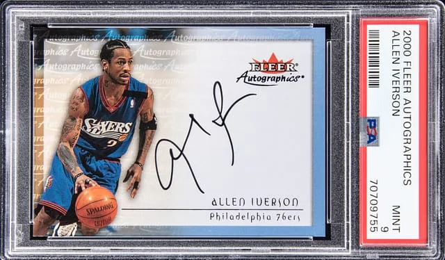 2000-01 Fleer Autographics Allen Iverson #no-number card image