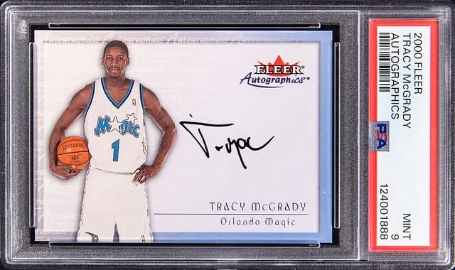 2000-01 Fleer Autographics Tracy McGrady #no-number card image