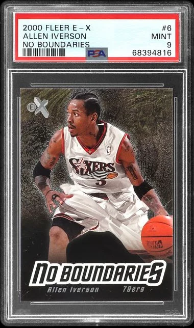 2000-01 Fleer E-X Allen Iverson No Boundaries #6 card image