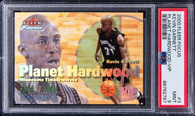 2000-01 Fleer Focus Kevin Garnett Planet Hardwood VIP #3 card image
