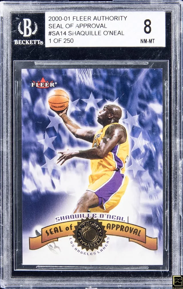 2000-01 Fleer Shaquille O'Neal Authority Seal of Approval #14 card image