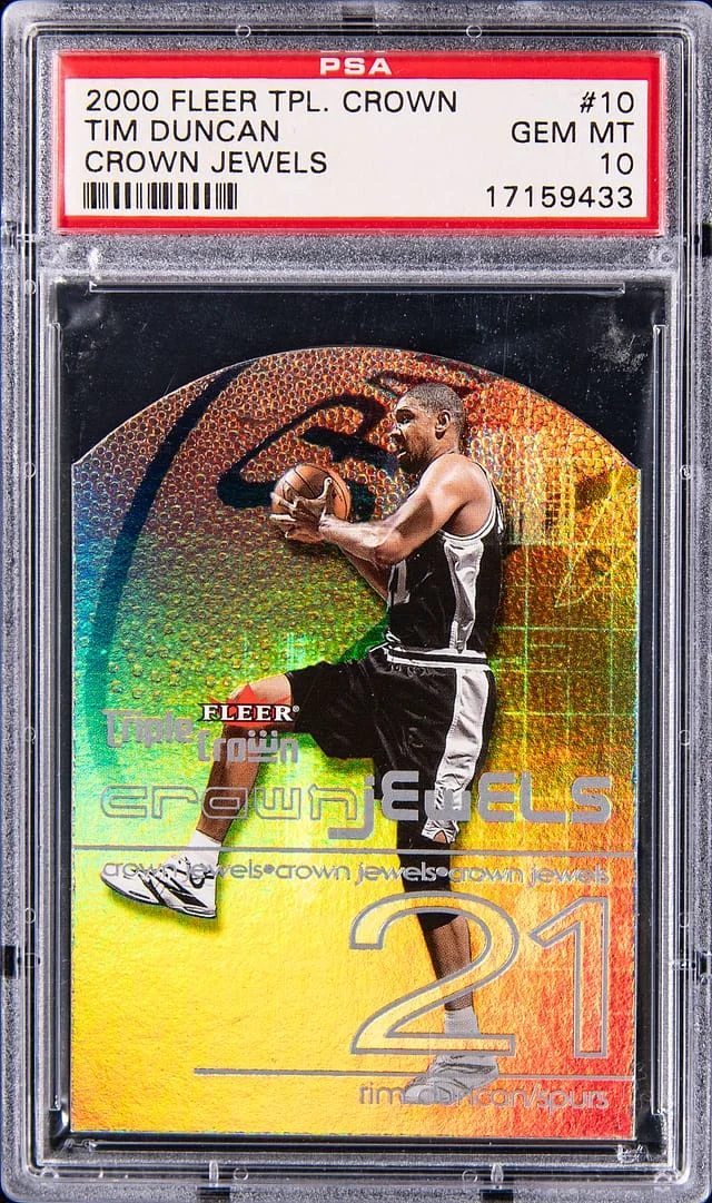 2000-01 Fleer Tim Duncan Triple Crown Crown Jewels #10 card image
