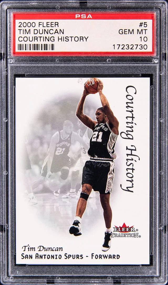 2000-01 Fleer Tim Duncan Courting History #5 card image