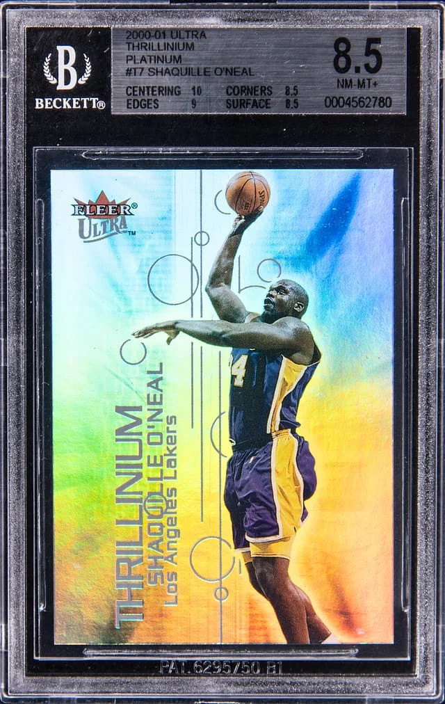 2000-01 Fleer Ultra Shaquille O'Neal Thrillinium Platinum #7 card image