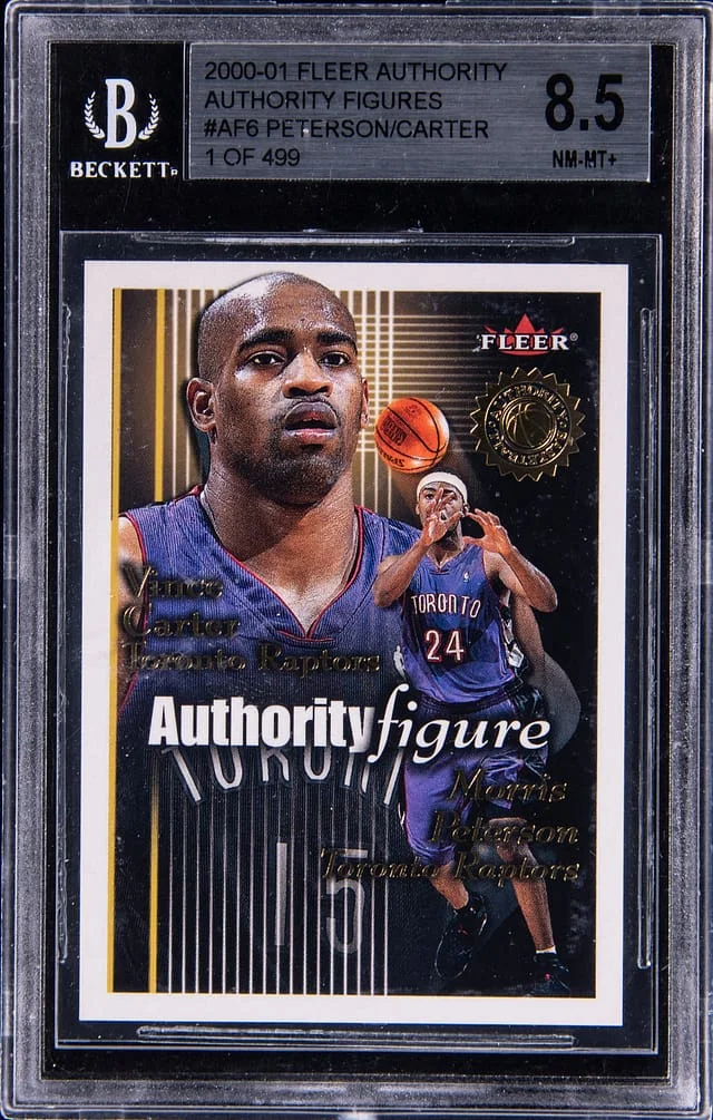2000-01 Fleer Vince Carter/Morris Peterson Authority Figures #AF6 card image