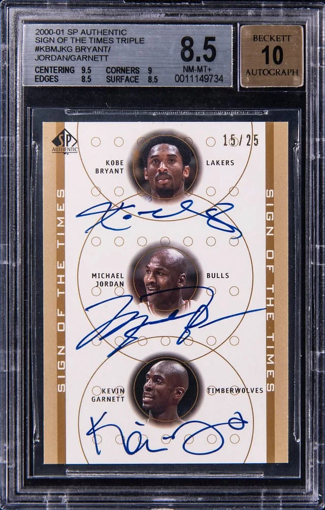 2000-01 SP Authentic Sign Of Times Triple #no-number card image