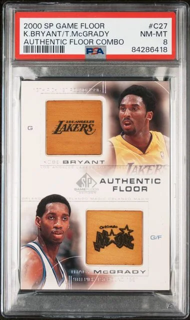 2000-01 SP Game Floor Authentic Floor Combo Authentic Floor Combo K.Bryant/T.Mcgrady #C27 card image