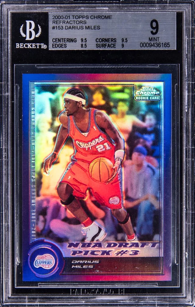 2000-01 Topps Chrome Darius Miles Refractor #153 card image