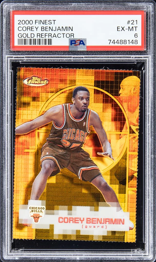 2000-01 Topps Finest Corey Benjamin Gold Refractor #21 card image