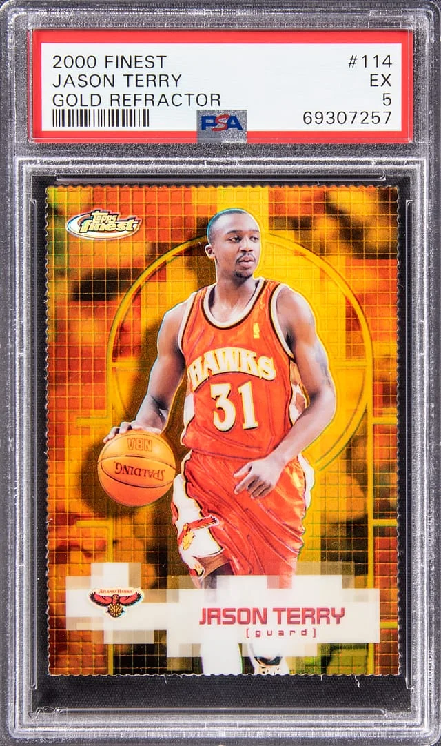 2000-01 Topps Finest Jason Terry Gold Refractor #114 card image