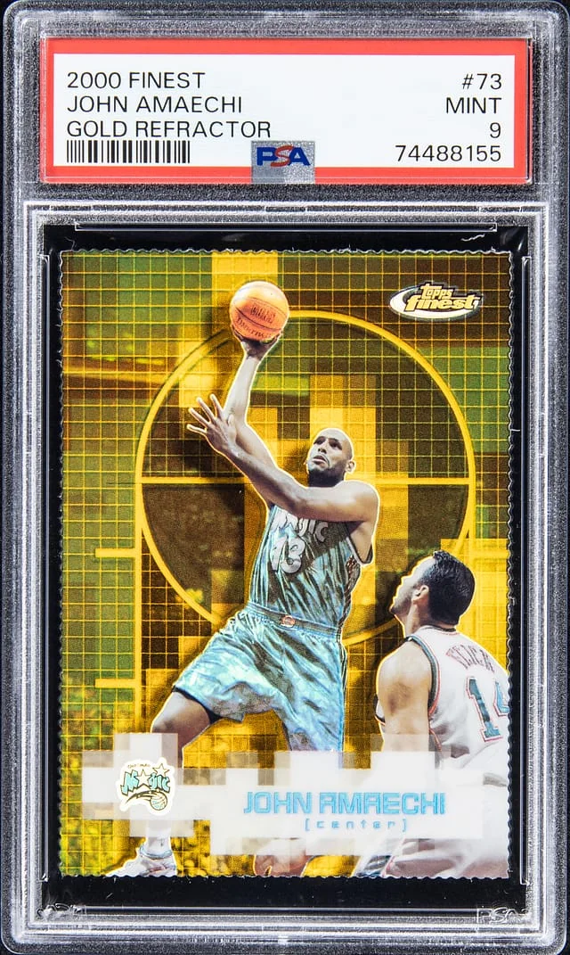 2000-01 Topps Finest John Amaechi Gold Refractor #73 card image