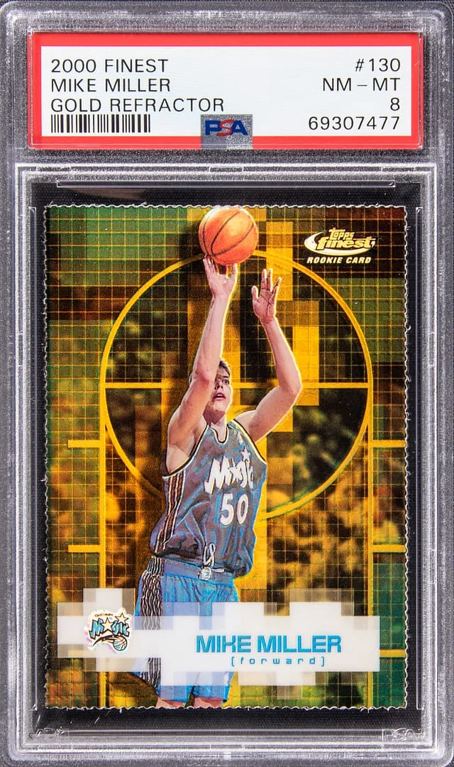 2000-01 Topps Finest Mike Miller Gold Refractor #130 card image