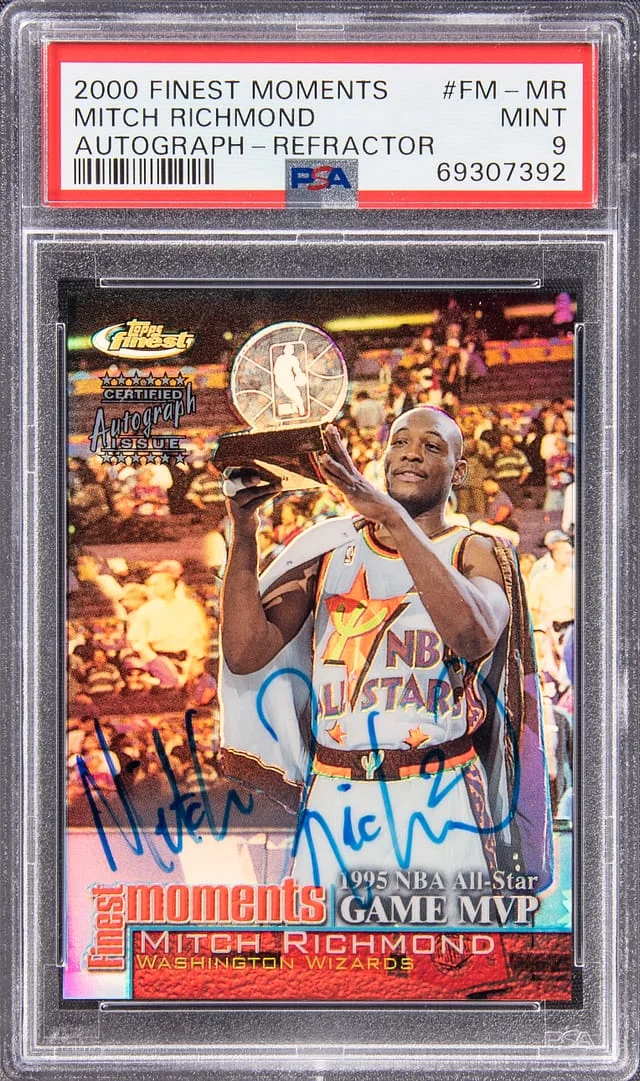 2000-01 Topps Finest Mitch Richmond Moments Autograph Refractor #FM-MR card image