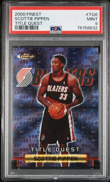 2000-01 Topps Finest Scottie Pippen Title Quest #TQ6 card image