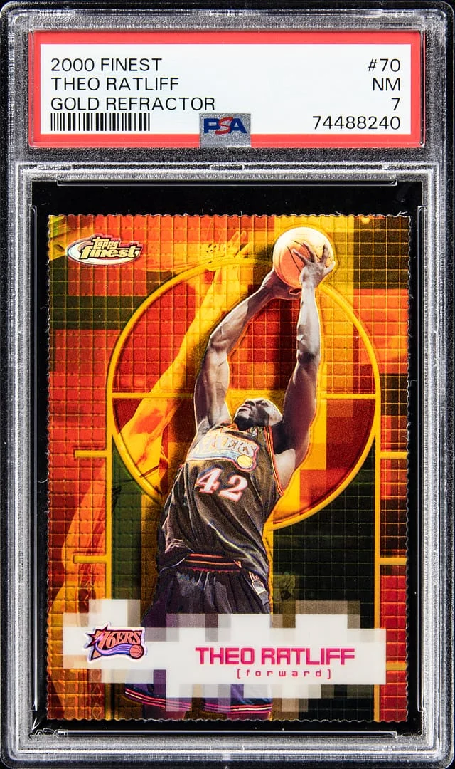 2000-01 Topps Finest Theo Ratliff Gold Refractor #70 card image