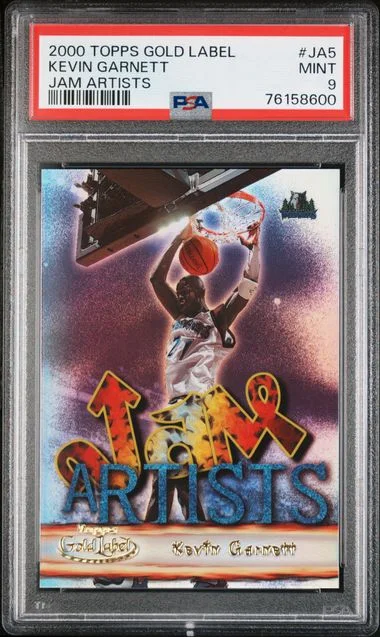 2000-01 Topps Gold Label Kevin Garnett Jam Artists #JA5 card image
